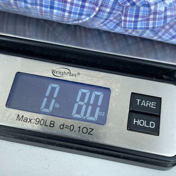 Ralph Lauren Mens L Classic Fit Blue & Purple Plaid Button-Down Shirt 2571 - Picture 8 of 8